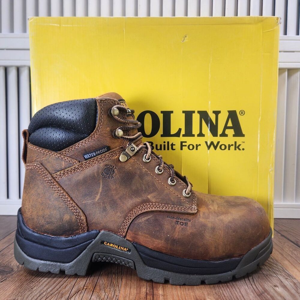 Carolina CA5520 6" Waterproof Composite Broad Toe Work Boots Mens Size 8 EE Wide